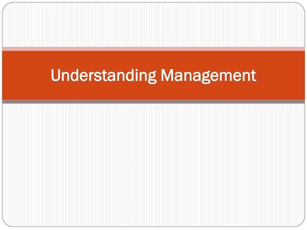 understanding management