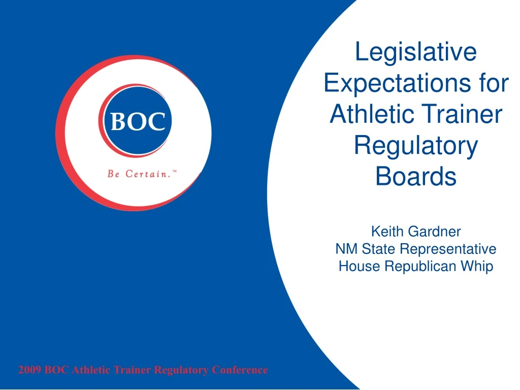 legislative expectations for athletic trainer