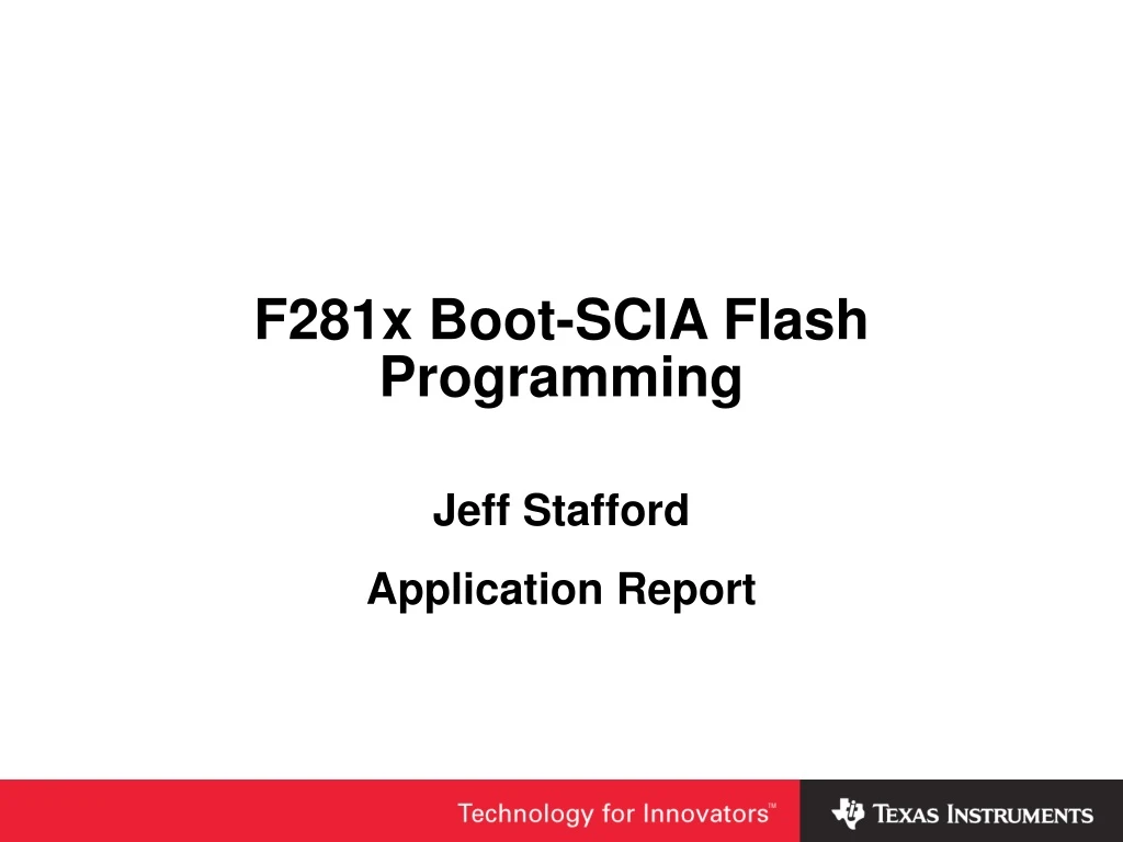 f281x boot scia flash programming