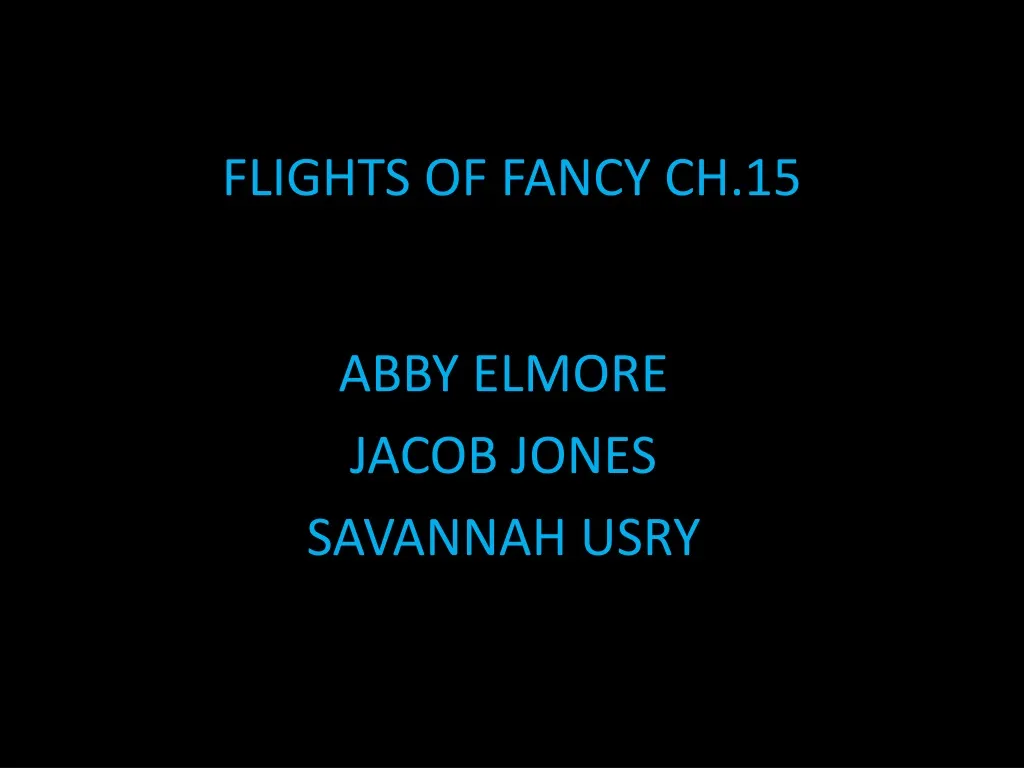 flights of fancy ch 15