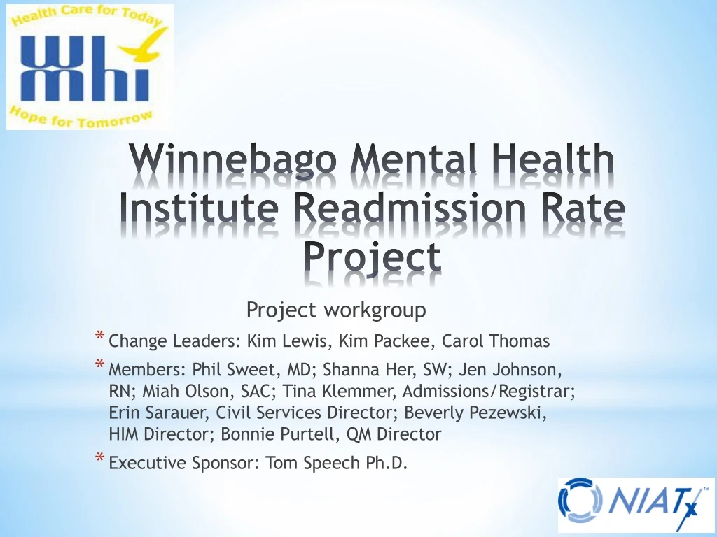 winnebago mental health institute readmission rate project