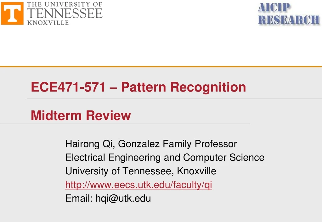 ece471 571 pattern recognition midterm review