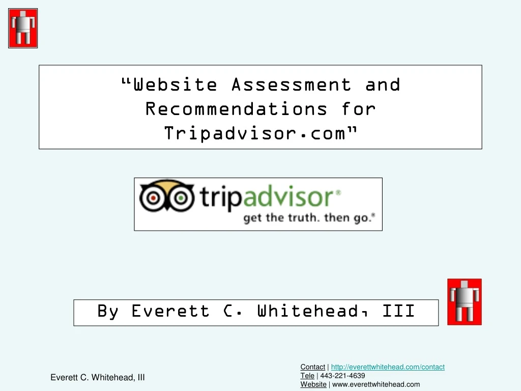 website assessment and recommendations for tripadvisor com