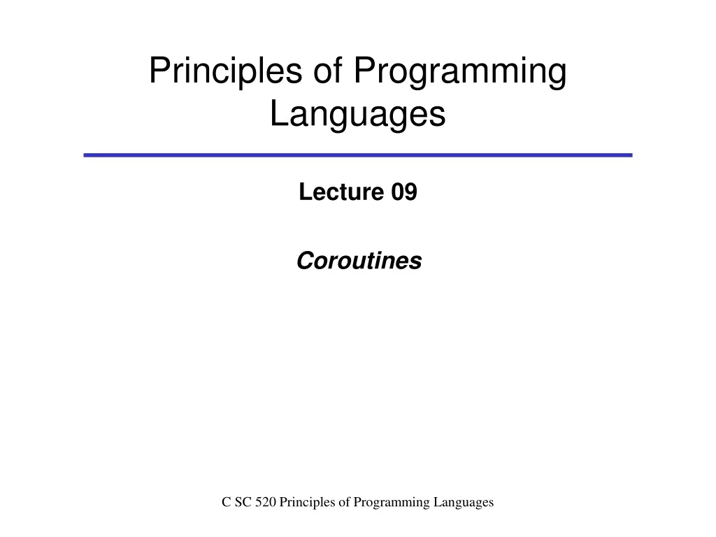 principles of programming languages