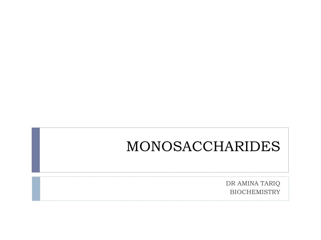 monosaccharides