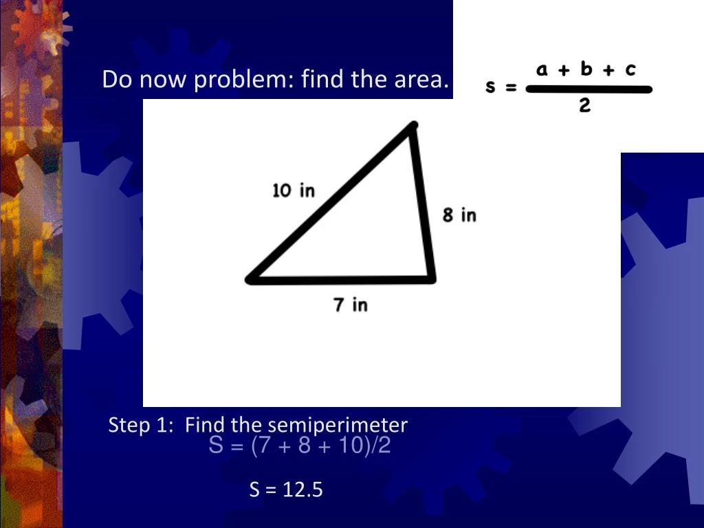 do now problem find the area
