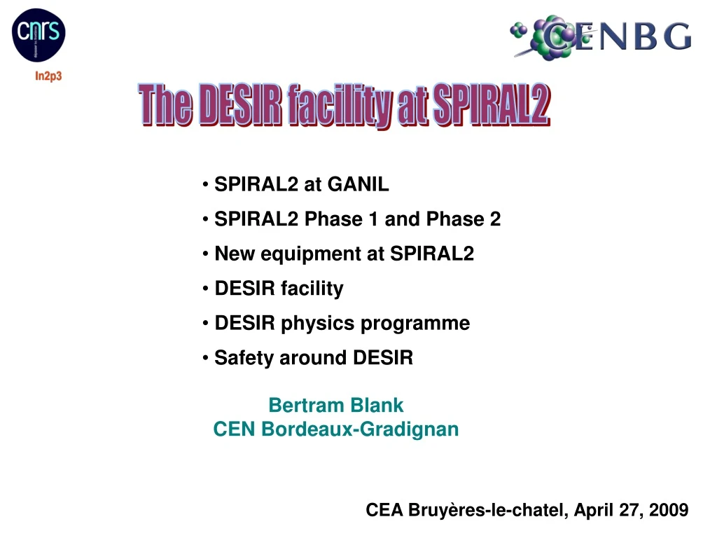 the desir facility at spiral2