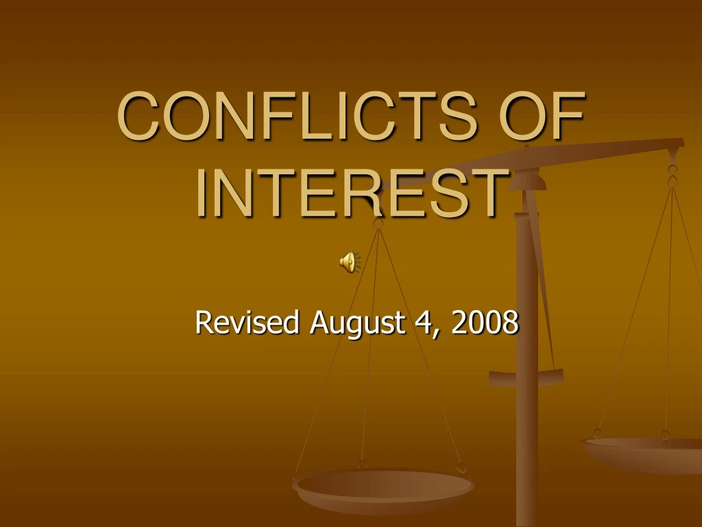 conflicts of interest