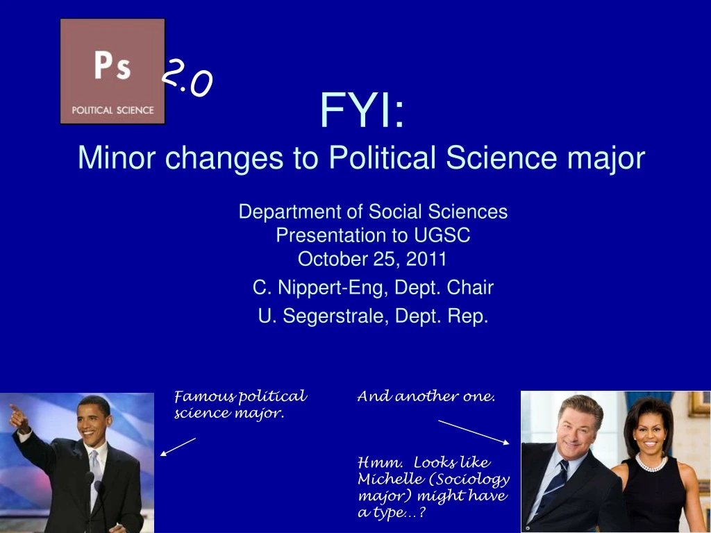 fyi minor changes to political science major