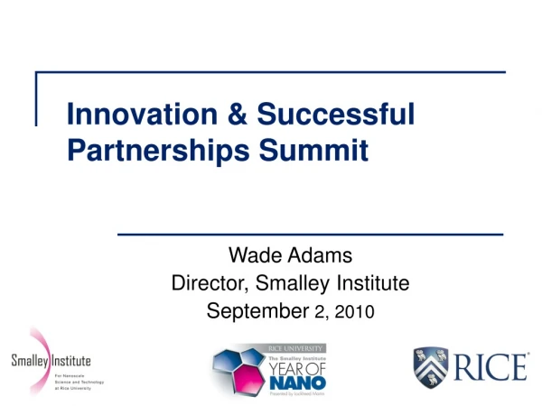 Innovation &amp; Successful Partnerships Summit