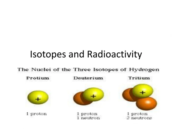 Isotopes and Radioactivity