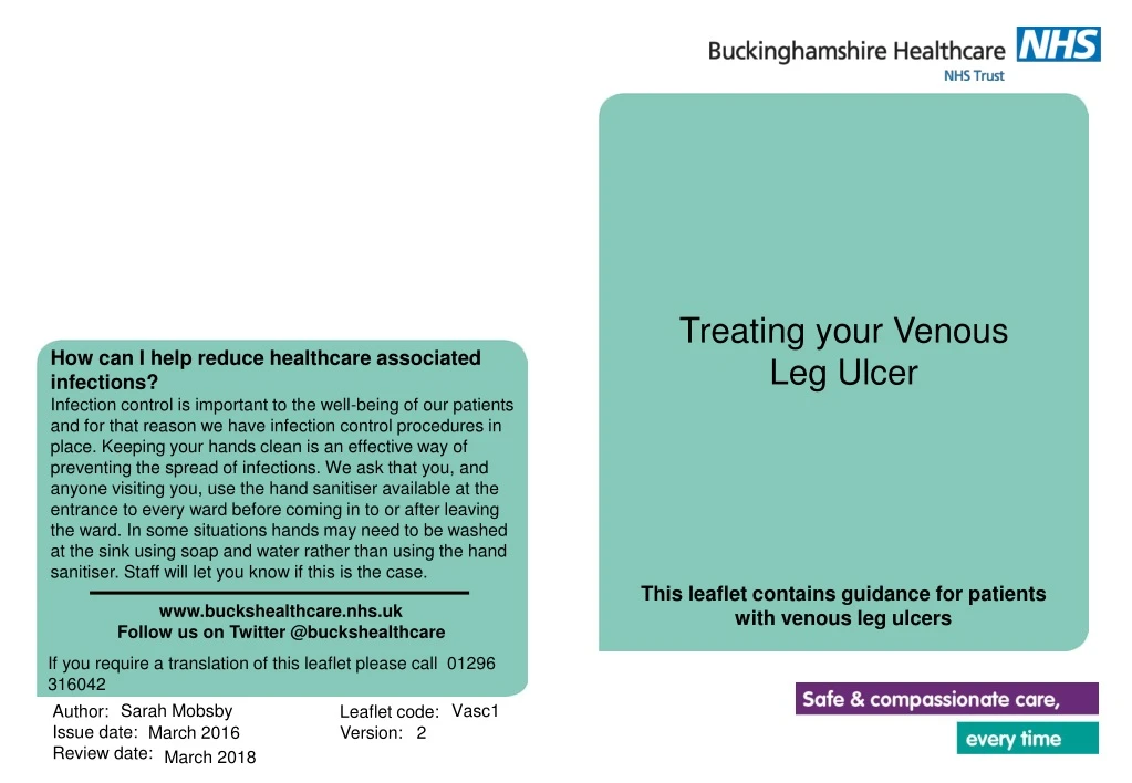 treating your venous leg ulcer