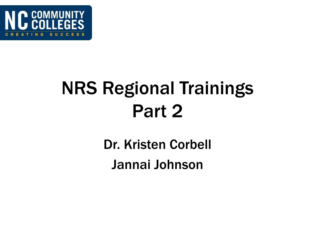 nrs regional trainings part 2