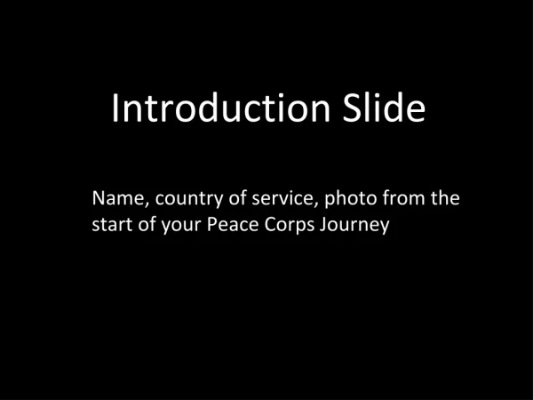 Introduction Slide