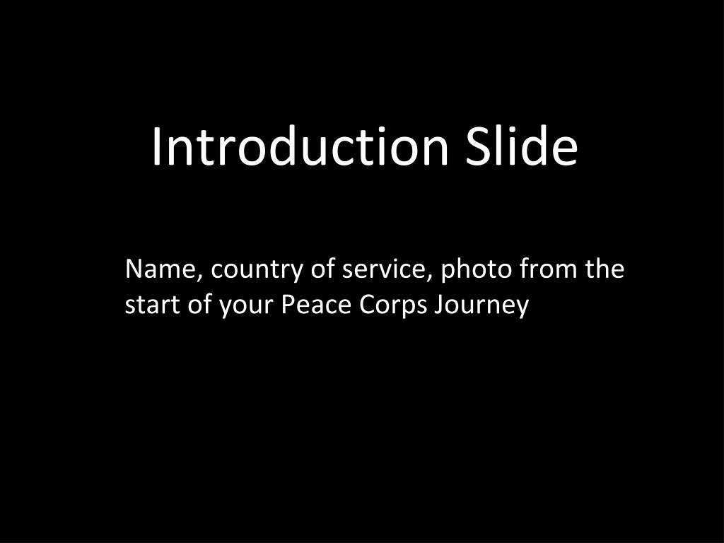 introduction slide