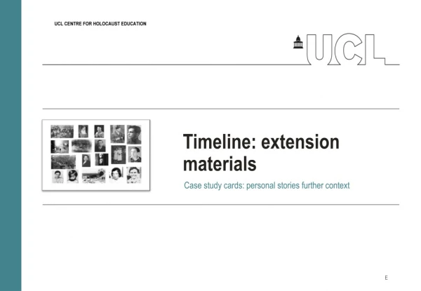 Timeline: extension  materials