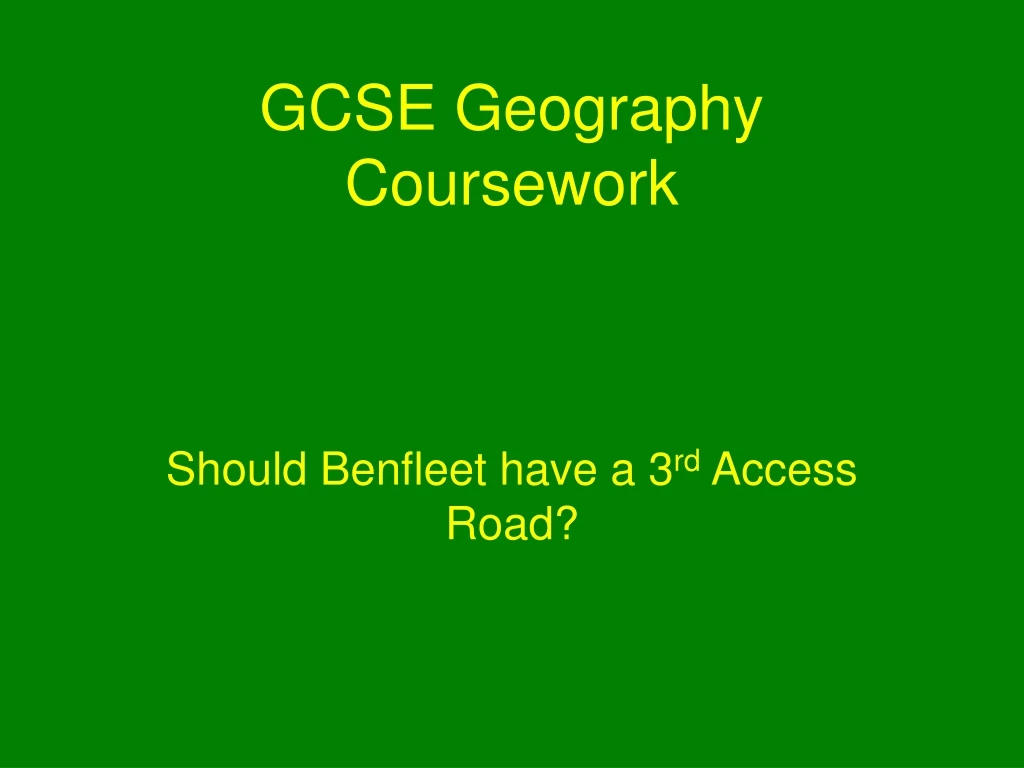 does gcse geography have coursework