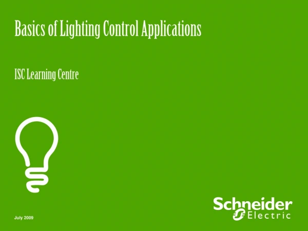 Basics of Lighting Control Applications