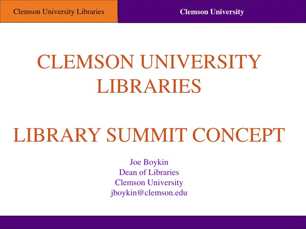 clemson university libraries