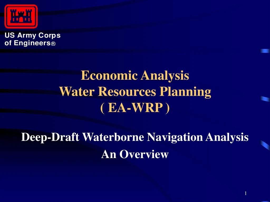 economic analysis water resources planning ea wrp