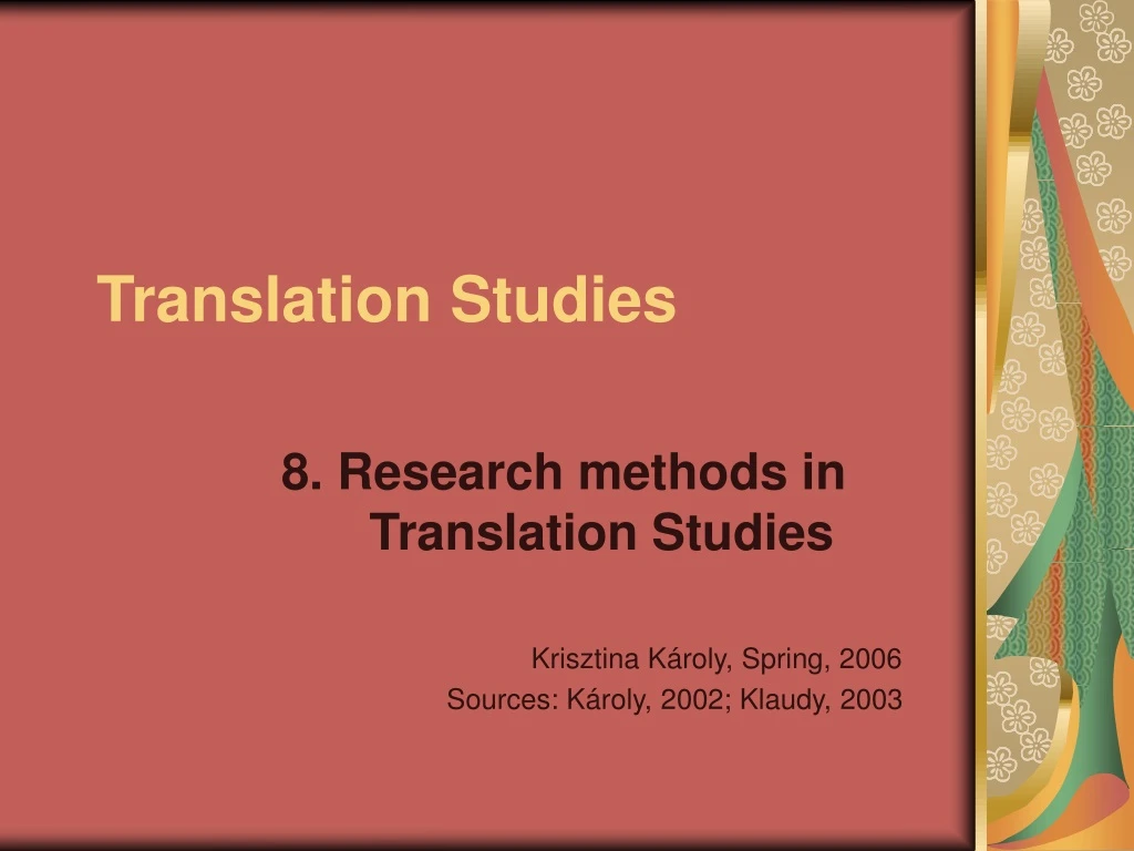 translation studies