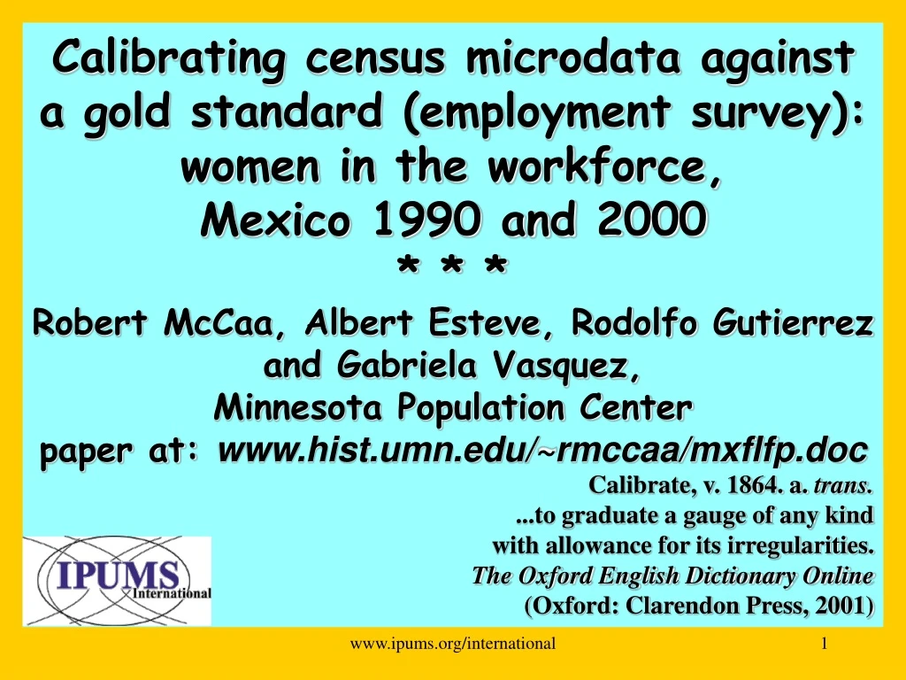 calibrating census microdata against a gold