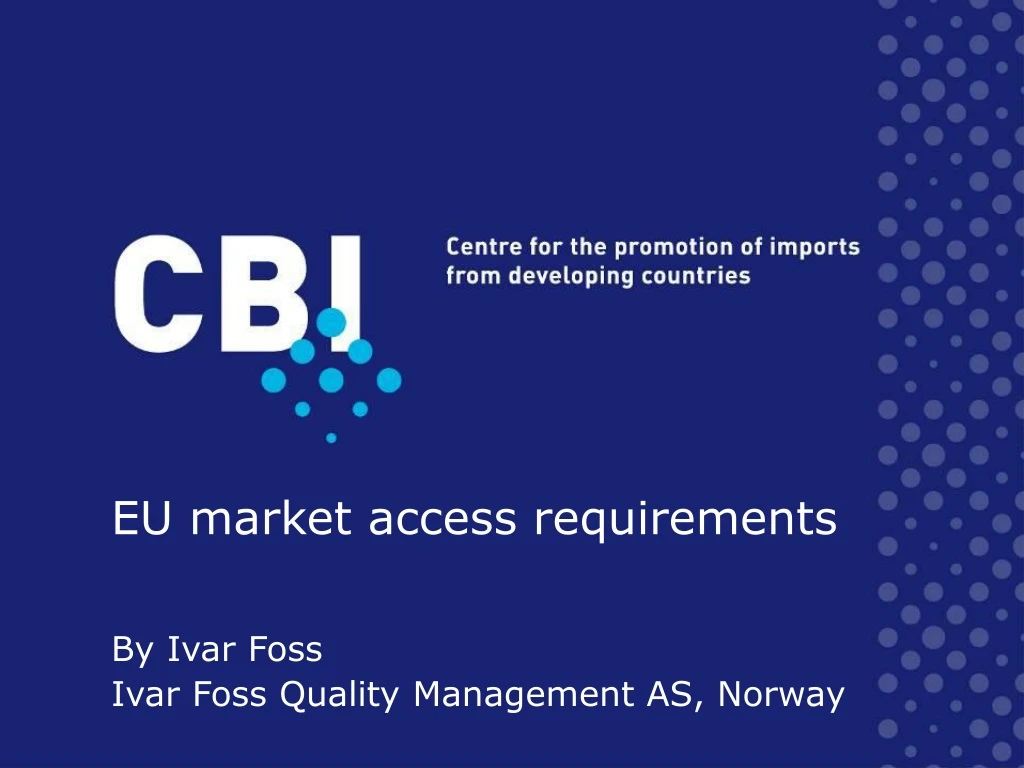 eu market access requirements