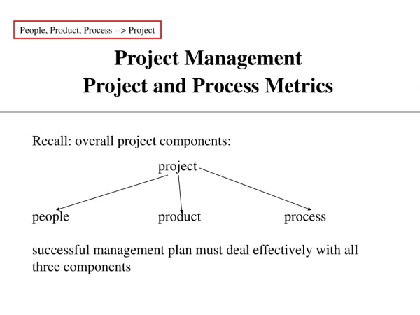 People, Product, Process --&gt; Project
