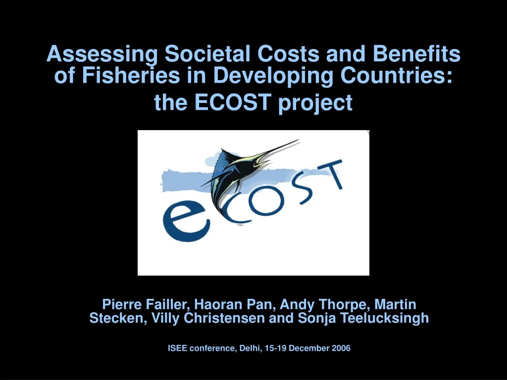 assessing societal costs and benefits