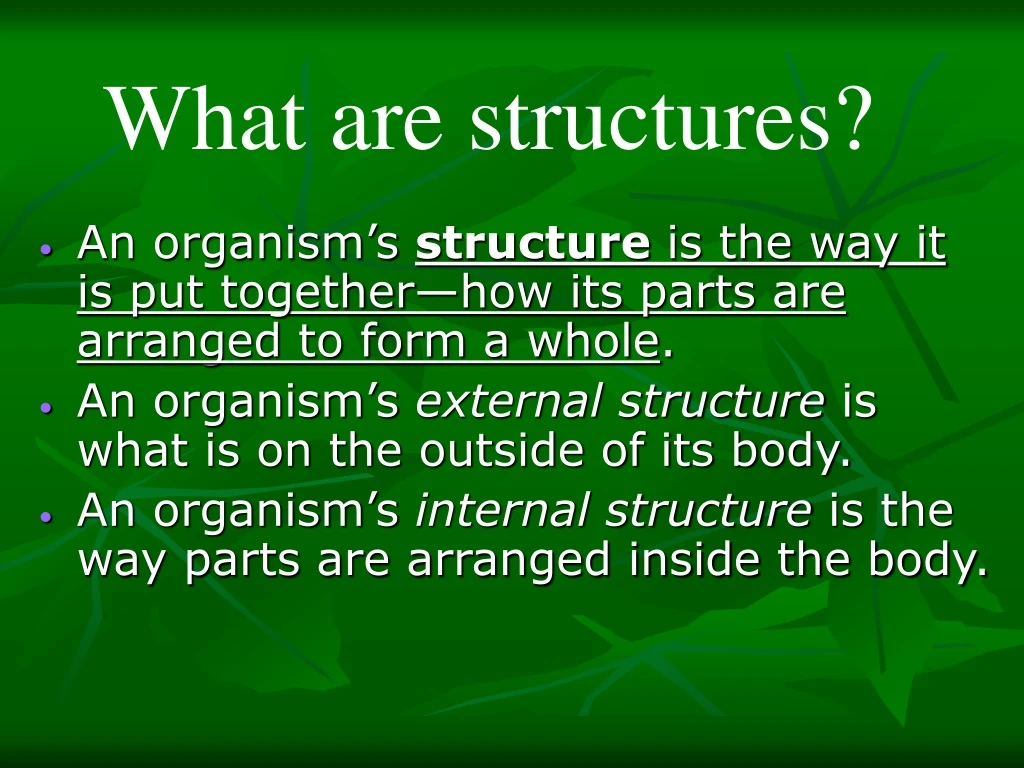 what are structures