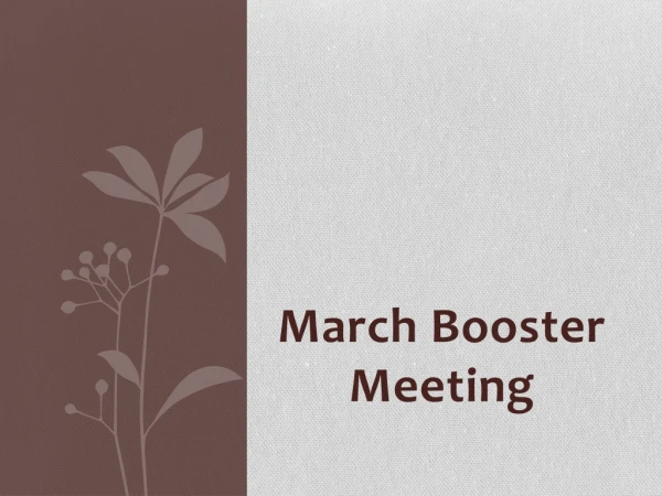 March Booster Meeting