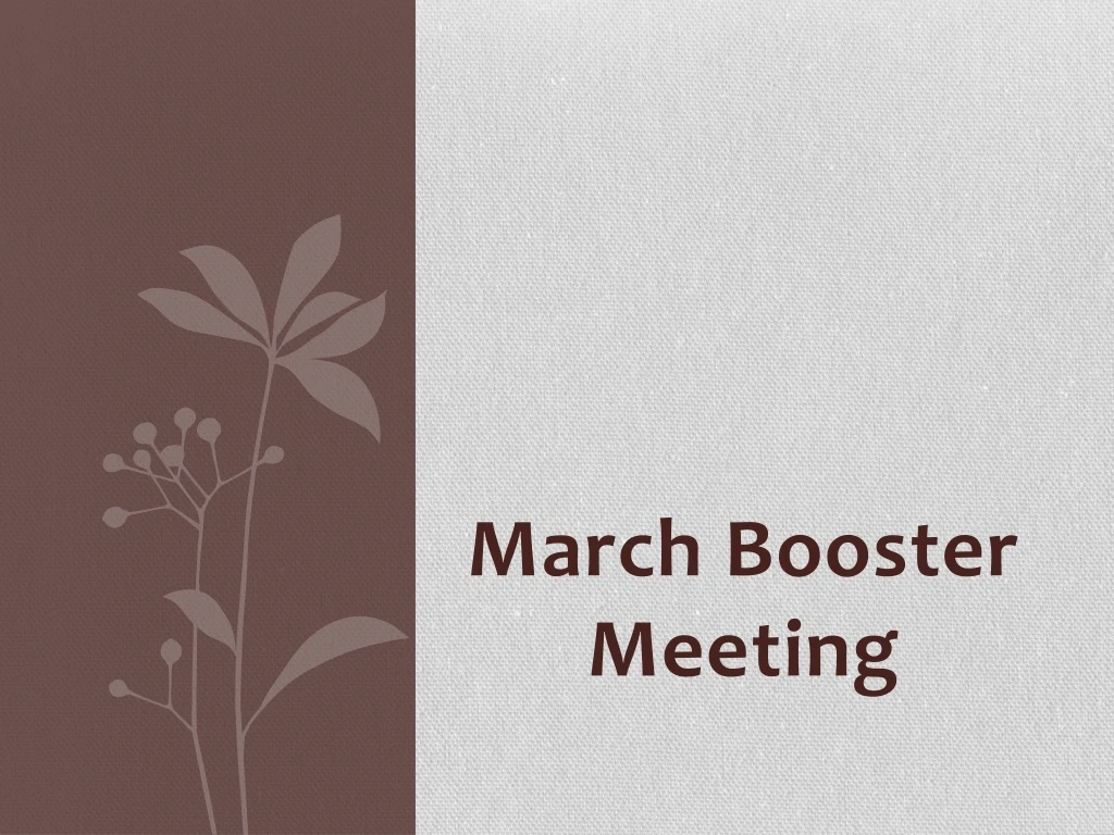 march booster meeting