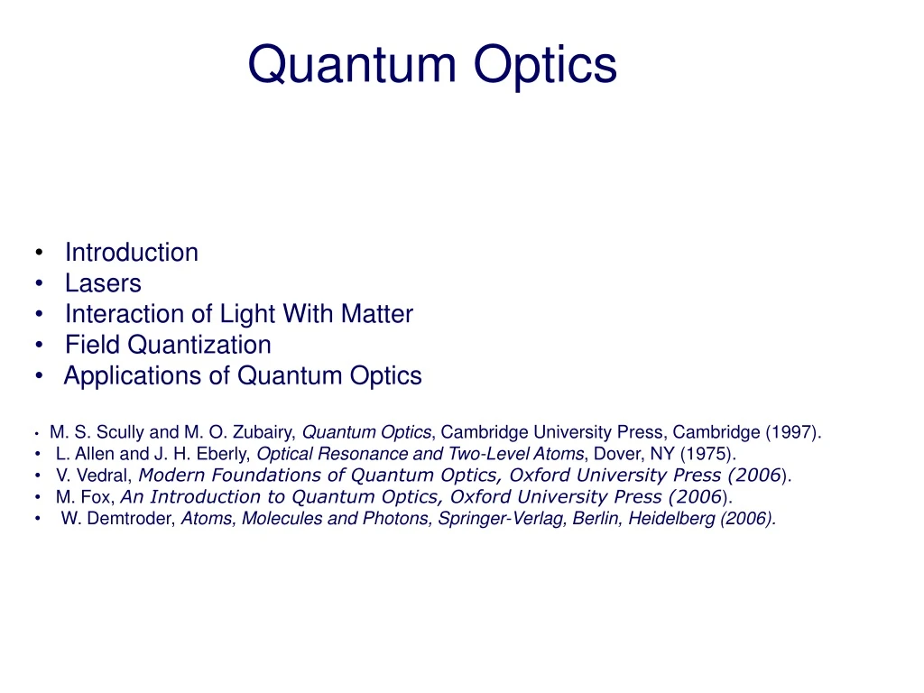 quantum optics