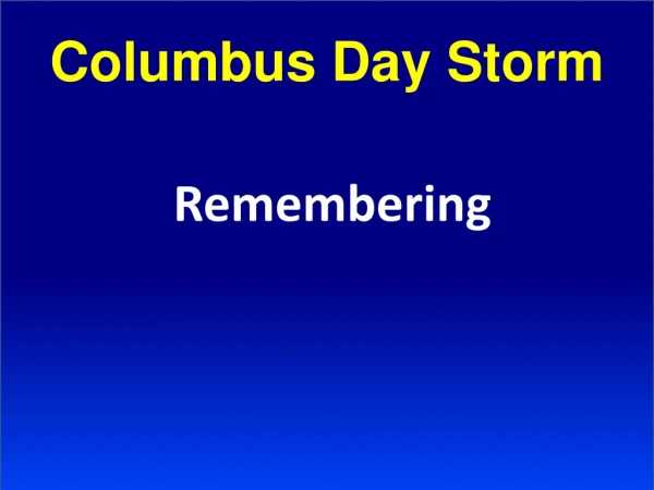 Columbus Day Storm