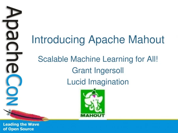 Introducing Apache Mahout