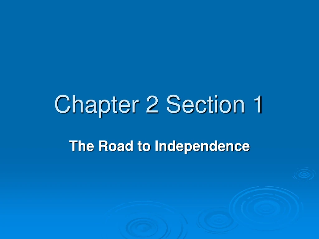 chapter 2 section 1