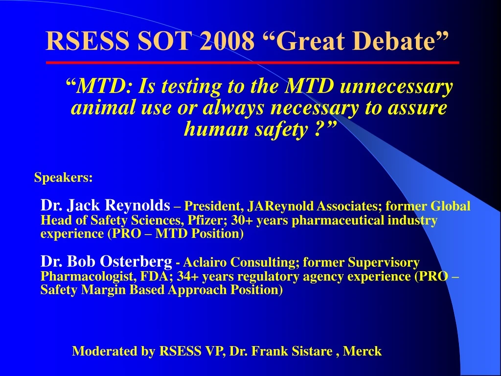 rsess sot 2008 great debate