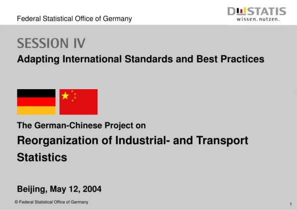 SESSION IV Adapting International Standards and Best Practices