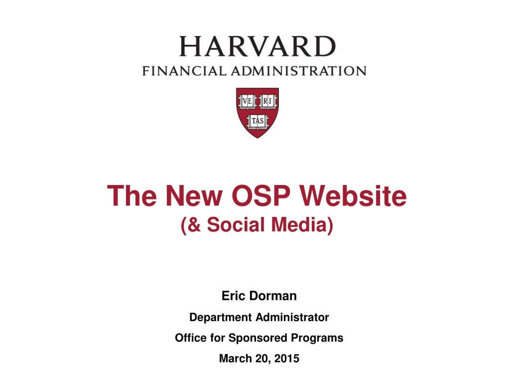 the new osp website social media