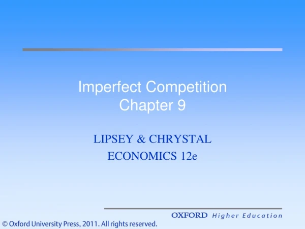 Imperfect Competition Chapter 9
