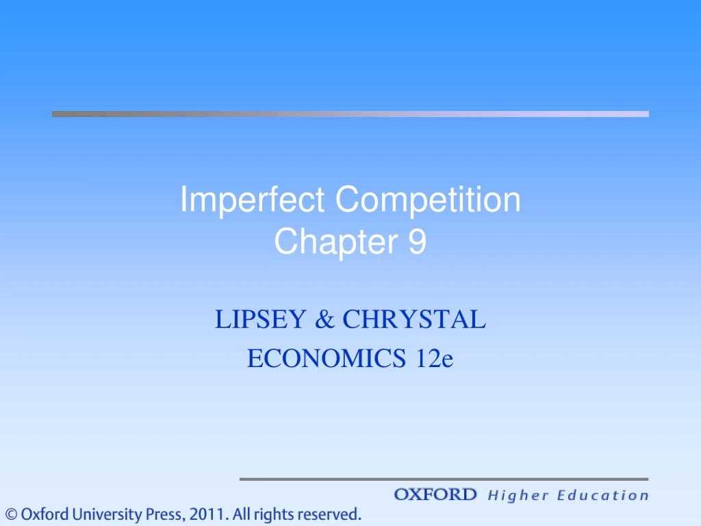 imperfect competition chapter 9