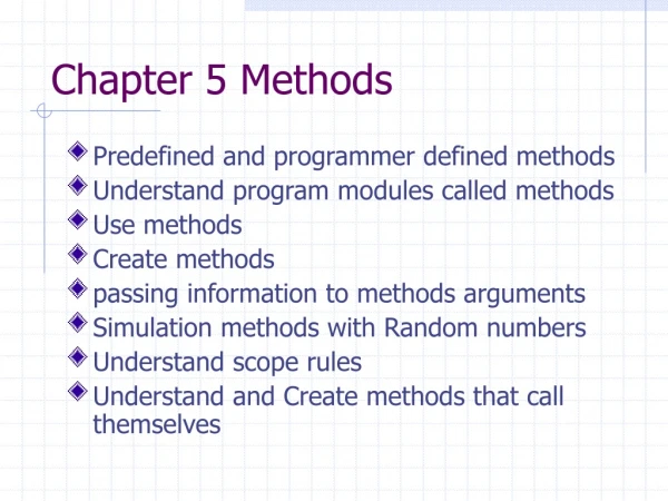 Chapter 5 Methods