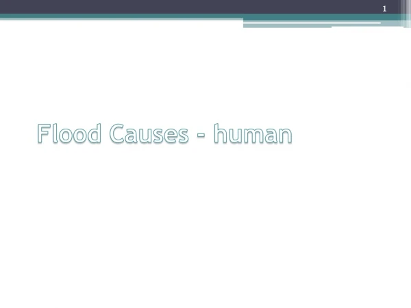 Flood Causes - human