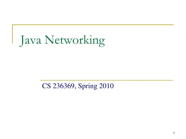 Java Networking