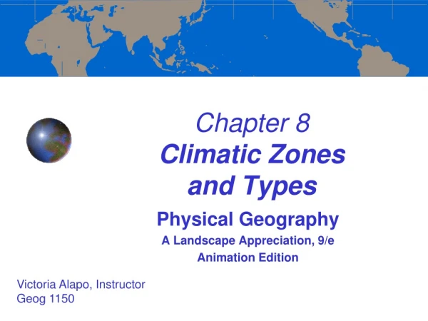 Chapter 8  Climatic Zones  and Types