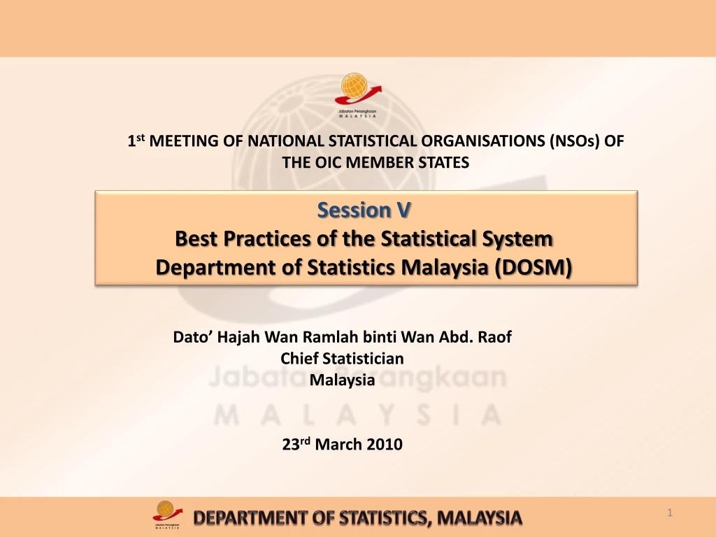 1 st meeting of national statistical