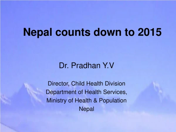 Nepal counts down to 2015