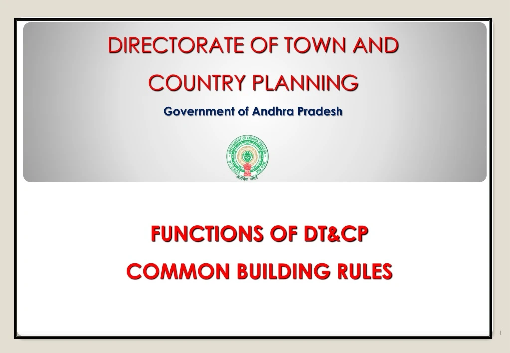 directorate of town and country planning