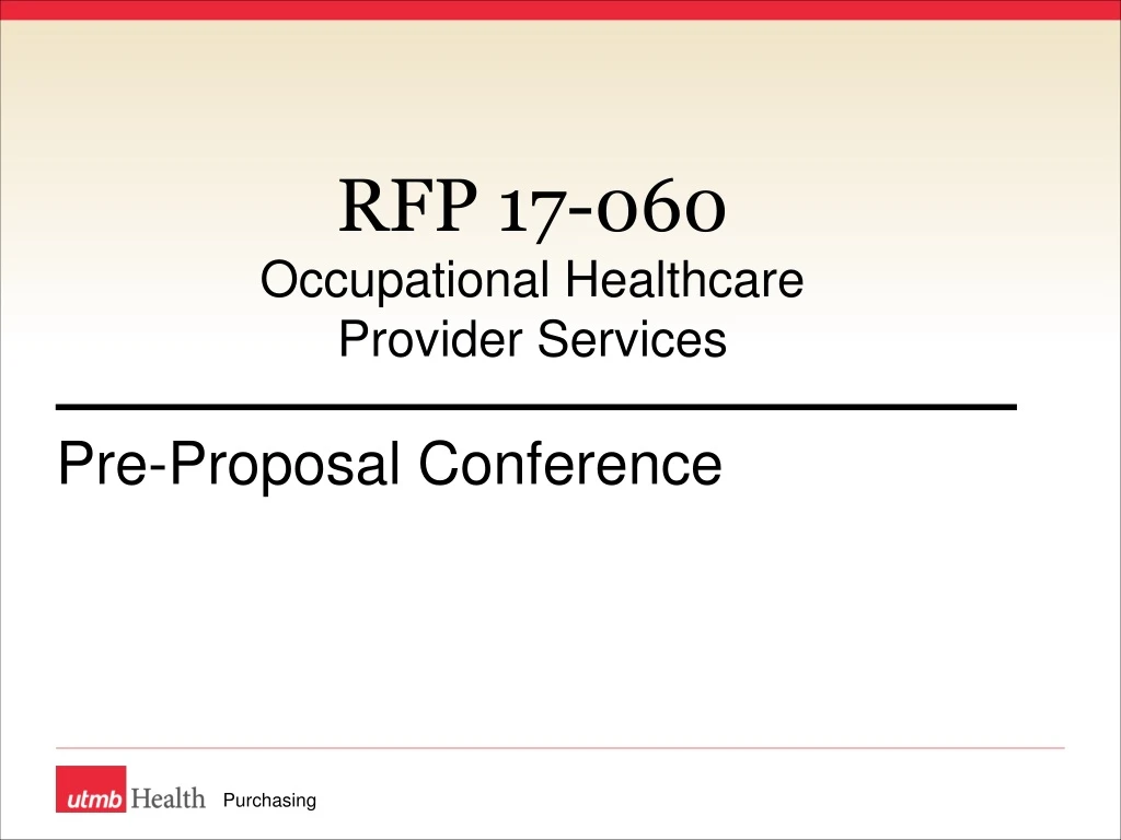rfp 17 060 occupational healthcare provider services