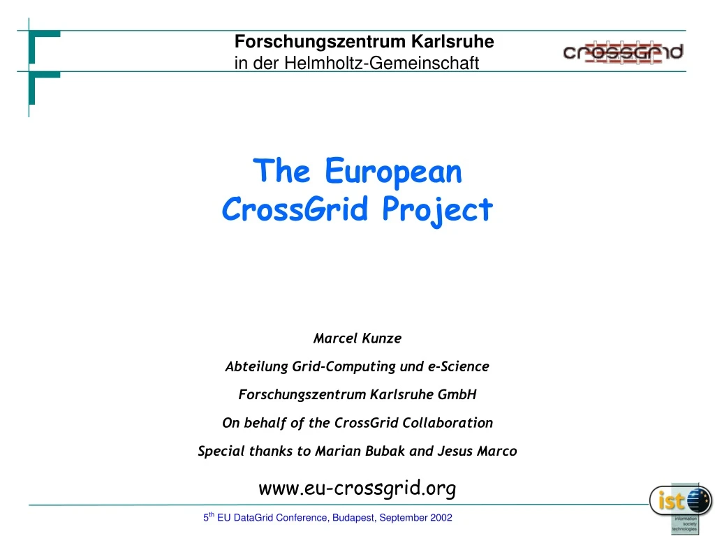 the european crossgrid project